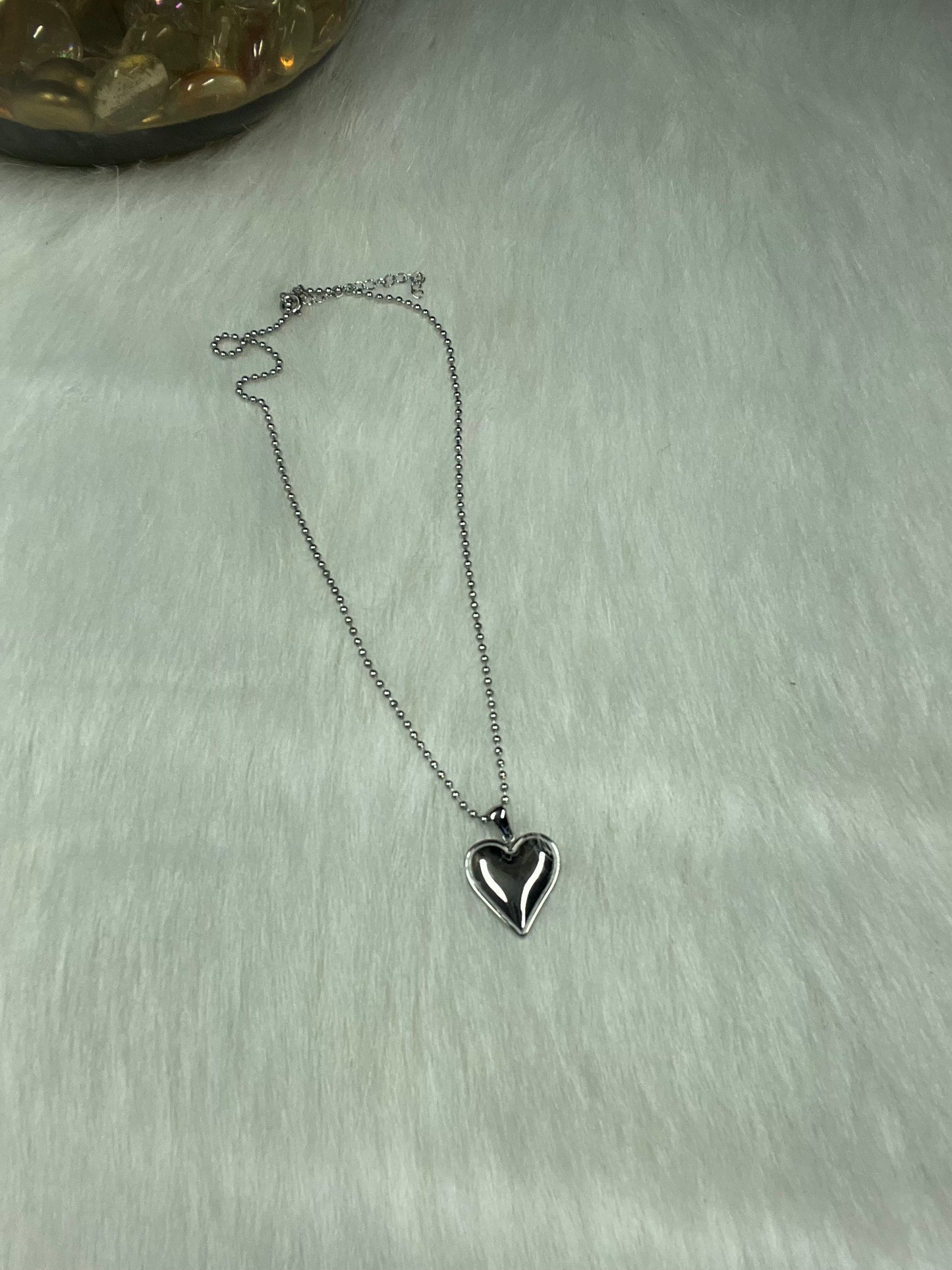 Style Heart Stainless Steel Pendant (Plata)￼